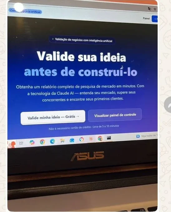 App de validação de ideias que a Lari publicou