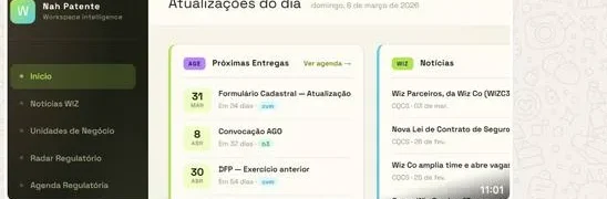 Workspace que a Nat construiu com IA